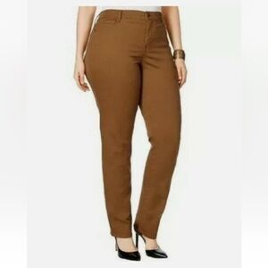 Style & Co. Brown Stretch Denim Jeans Classic‎ Slim Fit Cotton Blend